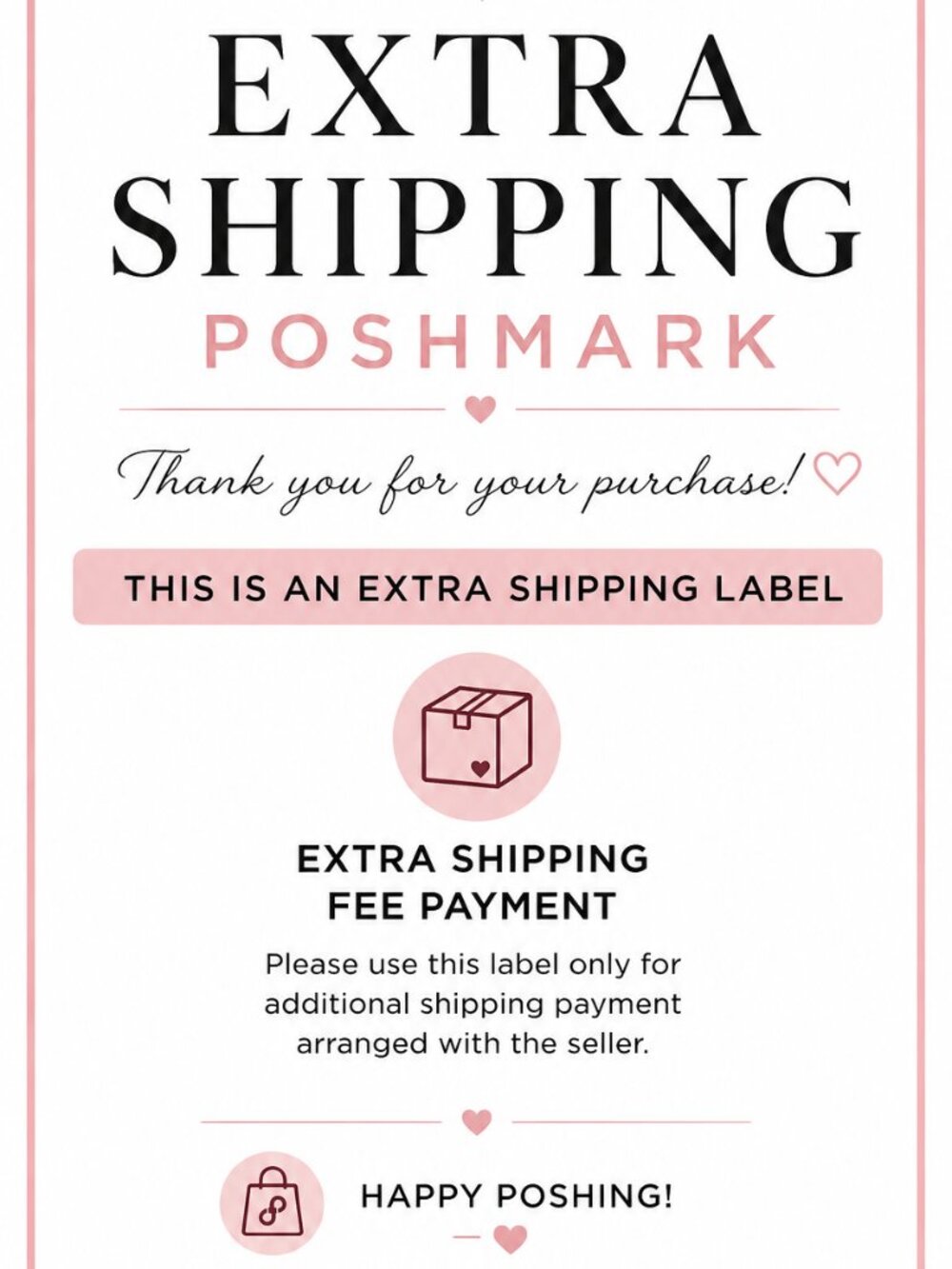 Extra Shipping Lable